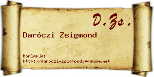 Daróczi Zsigmond névjegykártya