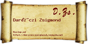 Daróczi Zsigmond névjegykártya