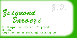 zsigmond daroczi business card