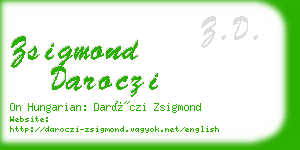 zsigmond daroczi business card